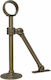 Brass Support Strut for Handrail Pipe Ø35 21cm Matte Antique Metalor 075-2221