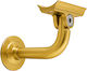 Support For Round Handrail Ø35 Ø40 Aluminum Folding Anodized Gold Metalor 076-yal
