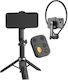 Apexel Free Q1 Phone Gimbal 1 Axis Stabilizer Tripod Remote Control Neck Mount