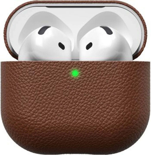 Class Culture Llc Keybudz Artisan Series Leather Case Leather Protective Case Airpods 4th Gen Natural Brown