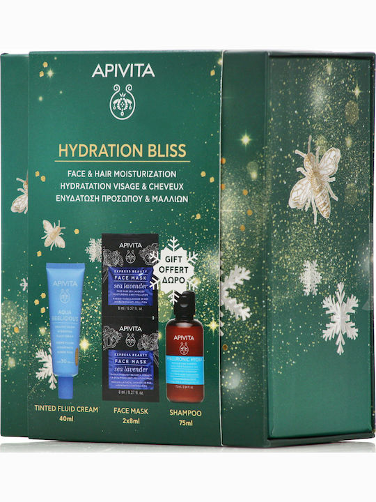Apivita Aqua Beelicious Tinted Skin Care Set for Brightening & Moisturizing