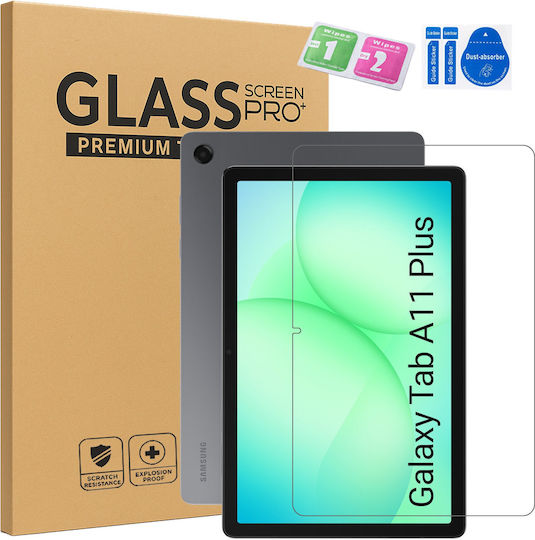 Strado-tech Tempered Glass Samsung Galaxy Tab A11+ Sm-x210 A9+ Plus Sm-x230 – 9h Full Coverage Oleophobic Screen Protector