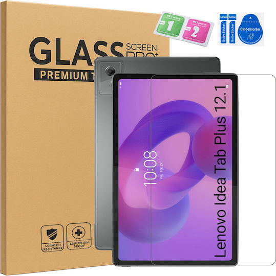 Strado-tech Σκληρυμένο Γυαλί Lenovo Idea Tab Plus 12.1 2025 – Προστασία Οθόνης 9h Πλήρης Κάλυψη Ελαιοφοβικό