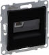 Legrand Telefonsteckdose mit Rahmen in Schwarze Farbe 721461