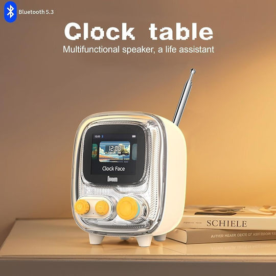 Divoom Tivoo 2 Boxă Bluetooth 5W cu Radio și Durată a Bateriei de până la 8 ore Alb