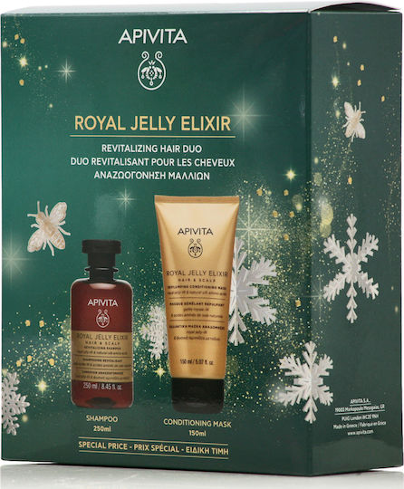 Apivita Royal Jelly Elixir Haarpflege-Set mit Shampoo, Maske und Konditionierer