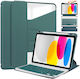 Uniq 360 Калъф за таблет Клавиатура Apple iPad 10.9 2022 Gen 10 11 2025 A16 Gen 11 Apple iPad 11 2025 Apple iPad 10 2024 Зелен Защитен