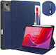 4KOM L Калъф за таблет Кожен калъф с джобове за Lenovo Tab M11 10.95 Tb330fu Tb330xu Tb331fc Тъмносин