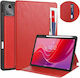 4kom L Калъф за таблет Кожен калъф с джобове Lenovo Tab M11 10.95 Tb330fu Tb330xu Tb331fc Червен