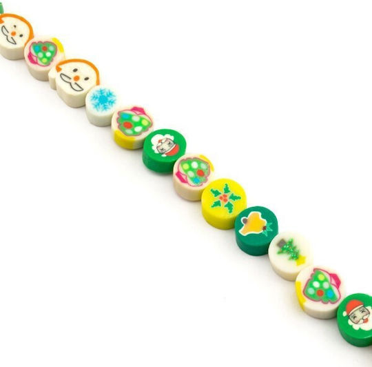 Fimo Christmas 7mm 40pcs/strand Mustard