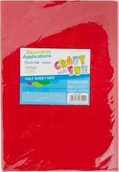 Craft with Fun Handwerksfilz Rote 20x30cm Craft with Fun Handwerksfilz Rote 20x30cm
