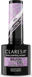 Claresa Ημιμόνιμο Βερνίκι Glitter Violet 5gr