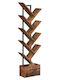 Brown Vintage Bookcase 34x20x135cm