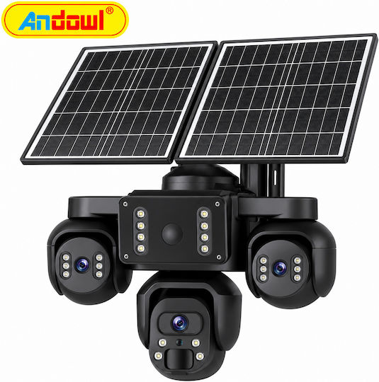 Andowl TS5 IP Triple Surveillance Camera 4G 8K Waterproof Battery with Speaker