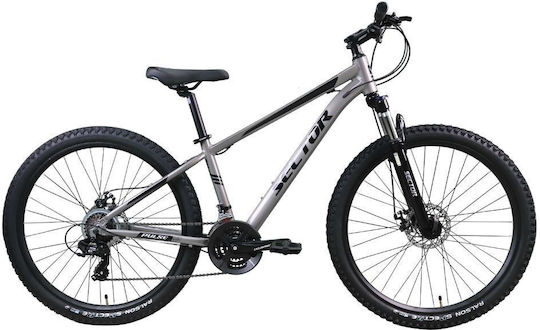 Sector 27.5" Graues Mountainbike mit Geschwindigkeiten und Mechanischen Scheibenbremsen