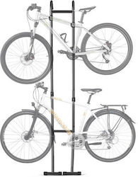 Vivatechnix Fahrradkoffer & -halter Wandhalterung Für 2 Fahrräder Vertikal Schwarz Stahl Kein Wandbohren Max 45 Kg