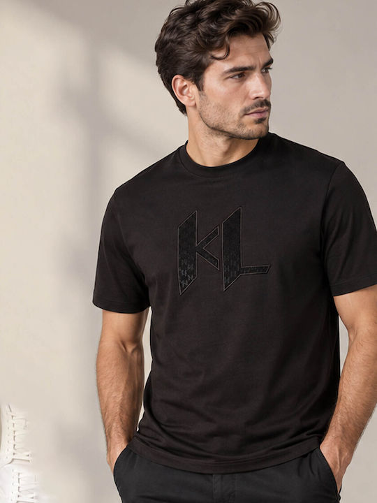 Karl Lagerfeld Crewneck Crewneck T-shirt Black ...