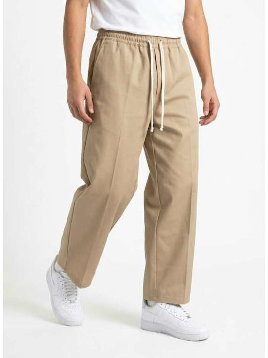 Ανδρικό Παντελόνι Ελαστικό Baggy Beige