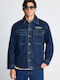 Cămașă Overshirt din Denim cu Mâneci Lungi, Croială Regular Fit, Albastră