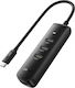 Hub USB-C Ugreen CM416 10916 4 x USB-A 3.0 Negru