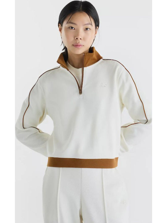 Women's Blouse with Zipper Ecru