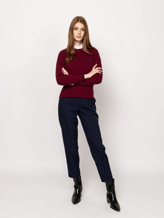 Heavy Tools Women's Cotton Sweater Bordeaux