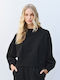 Damen Bluse Langärmelig Schwarz