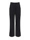 Breite Damen Hochbund Pantaloona in Breiter Bein Stil Schwarz