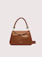 Tiggy Leather Knitted Women's Tote Bag Tabac Brown