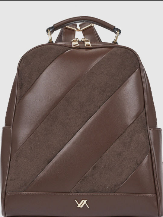 Women's Backpack Suede Brown