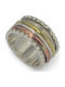 Women's Silver Gold Plated Spinner Ring