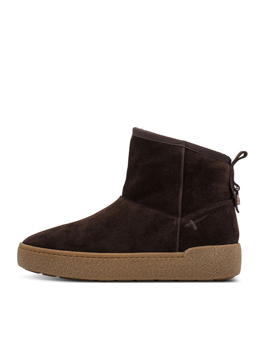 Tamaris Leder Damen Stiefeletten Ankle Braun