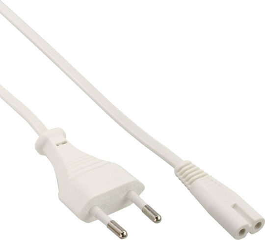InLine Euro / IEC C7 - Euro / IEC C7 Cable 0.3m White 16603W