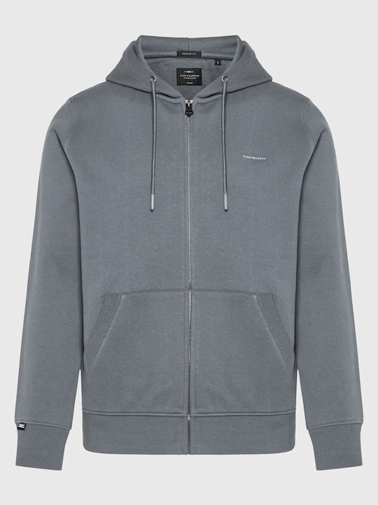 Funky Buddha Hooded Cardigan Grey