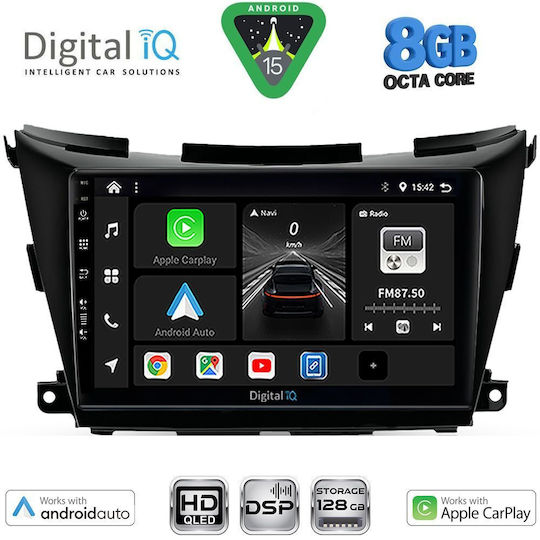 Digital IQ Car Audio System for Nissan Murano 2017-2025 Bluetooth USB WiFi GPS Apple CarPlay Android Auto with 9" Touch Screen