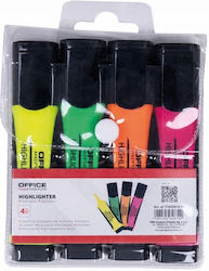 Office Products Μαρκαδόροι Υπογράμμισης Μείγμα Χρωμάτων Σετ 4τμχ Office Products Μαρκαδόροι Υπογράμμισης Μείγμα Χρωμάτων Σετ 4τμχ