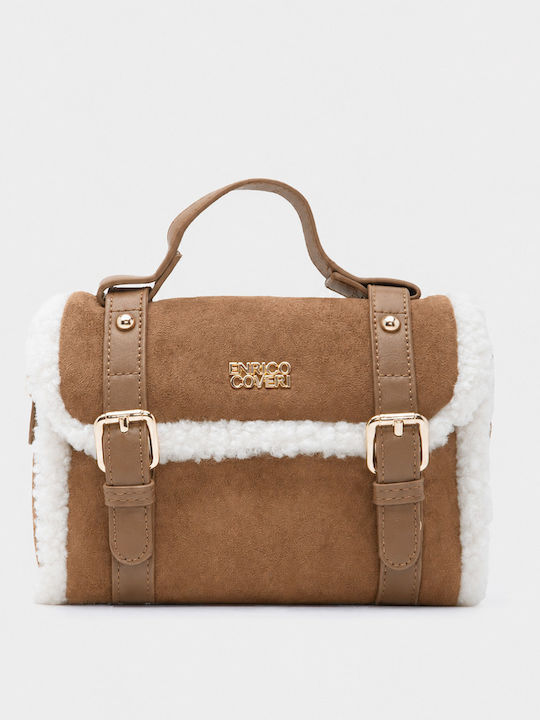 Fur Women's Satchel Bag Suede Beige