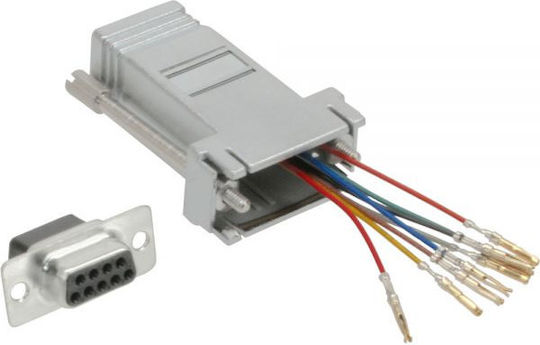 InLine 68889L Конвертор RJ-45 женски към VGA мъжки Сребрист