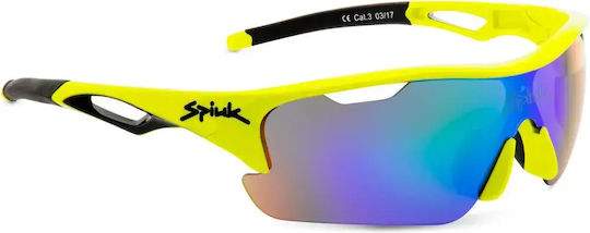 Spiuk Ochelari De Soare Sport Jifter Galben-negru 3 Lentile Oglindite Verde Portocaliu Transparent