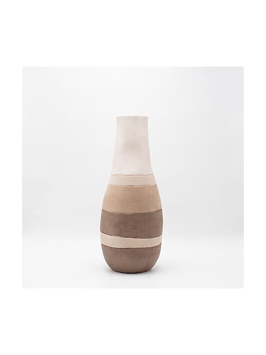 Decorative Ceramic Beige Vase Φ18xH44.5cm