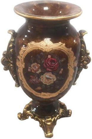 Decorative Polyresin Brown Vase 25x21xH39cm