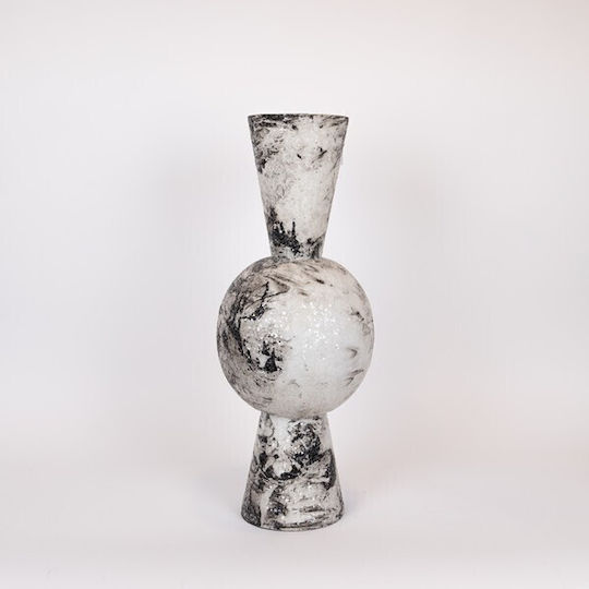 Vază Decorativă Metalică Albă 25x25xÎnălțime 66cm