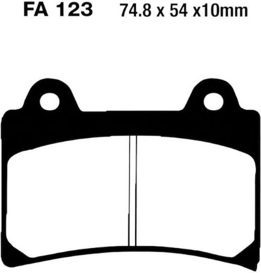 Мотоциклетни Накладки Fa123 Delta Brakes Dl121/db2056 Полу Метални