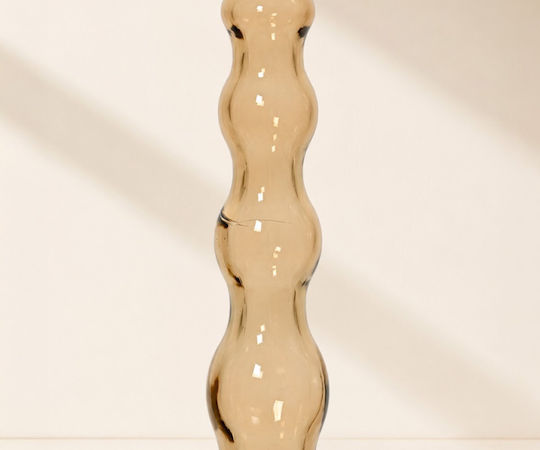 Kaemingk Decorative Beige Glass Vase Φ7xH32cm