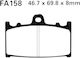 Мотоциклетни Накладки Fa158 Delta Brakes Dl067/db2680 Полуметални