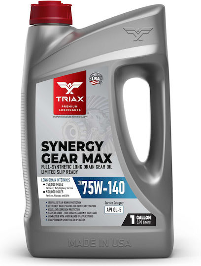 Triax Synergy Gear Max 75w-140 Gl-5 Ulei Diferențial Transmisie Limitată 3,78 L