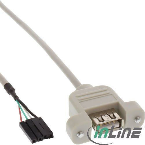 InLine USB 2.0 Cable USB-A male - Γκρι 0.4m 33440F