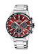 Festina Timeless Мъжки Часовник 45mm Хронограф На Батерия с Сребрист Металик Браслет