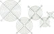 Inline Προστατευτική Σχάρα Ανεμιστήρα 140x140mm Μεταλλική Χρώμιο 33372c