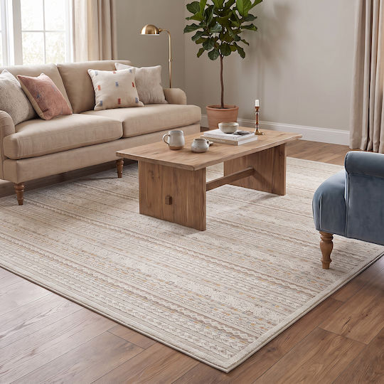 Beauty Home Mirage Art 9841 Σετ Χαλιά Κρεβατοκάμαρας Μπεζ 9841-Σετ 3τμχ